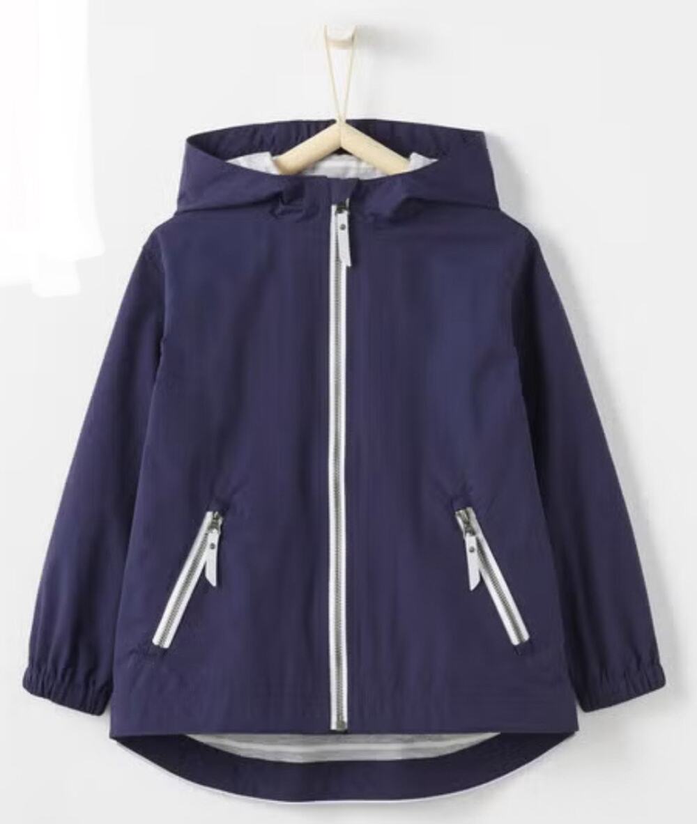 Hanna Andersson Wind At Your Back Anorack Navy Blue Rain Jacket